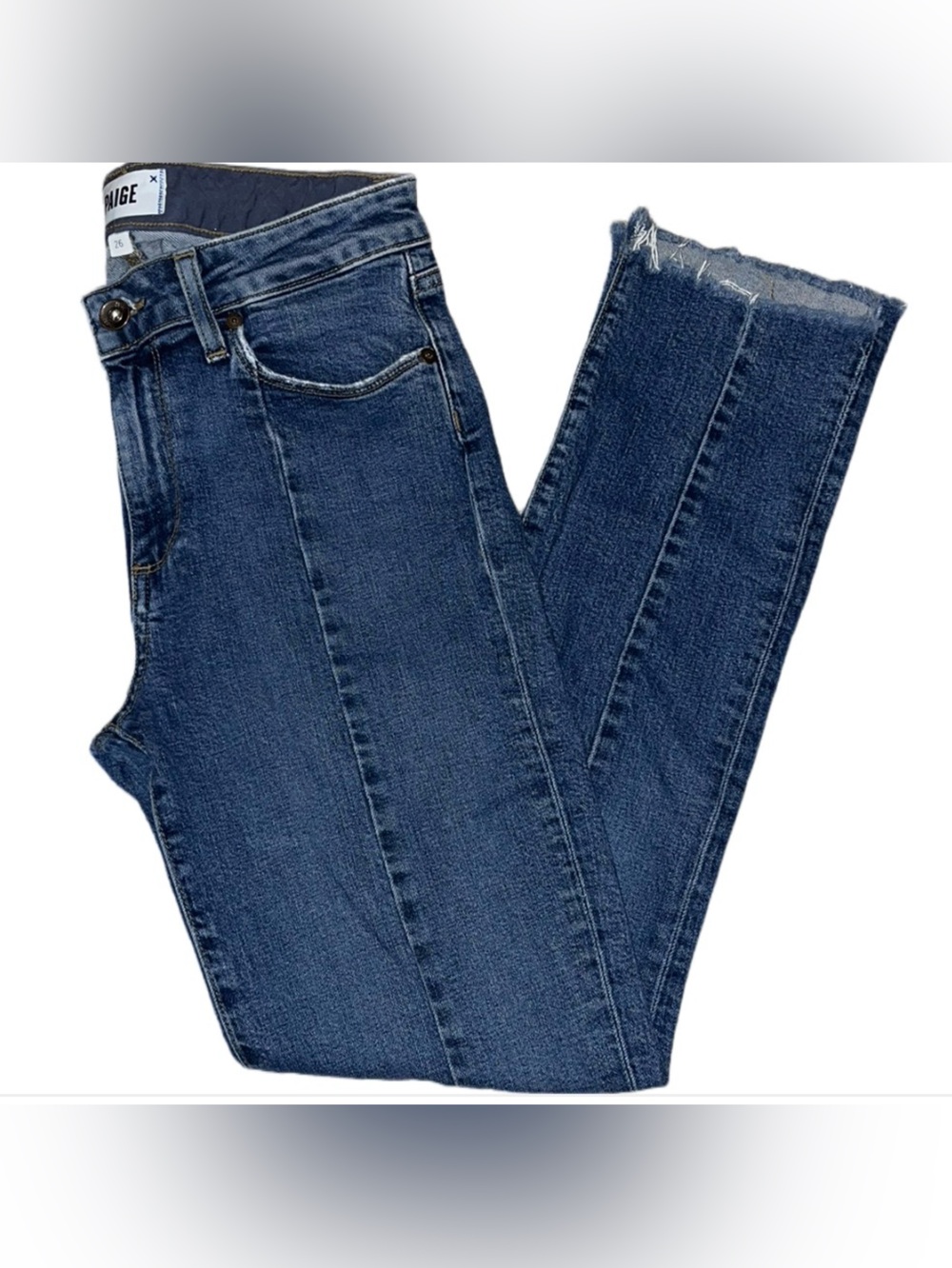 PAIGE Dark Blue Jacqueline Straight Jeans